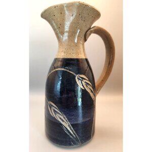 Vintage Studio Pottery pitcher- Signed by Artist, Hand Thrown Studio Pottery  -